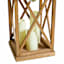Honeybloom Wood & Floral Outdoor LED Lantern, 26"