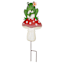 Frog Sitting On a Mushroom Metal Yard Stake, 30"