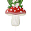 Frog Sitting On a Mushroom Metal Yard Stake, 30"