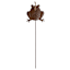 Frog Holding a Mushroom Metal Yard Pick, 18"