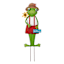 Red Metal Frog Yard Stake, 36"