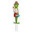 Red Metal Frog Yard Stake, 36"