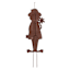 Red Metal Frog Yard Stake, 36"