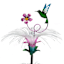 Hummingbird Solar Yard Pick, 33"