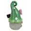 Green Mushroom with Hat Gnome Outdoor Garden Statue, 6"