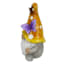 Yellow Mushroom Hat Gnome Outdoor Garden Statue, 6"