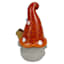 Red Mushroom Hat Gnome Outdoor Garden Statue, 6"