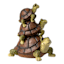 3-Turtles Stacked Outdoor Garden Statue, 10"