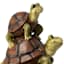 3-Turtles Stacked Outdoor Garden Statue, 10"