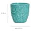 Turquoise Glazed Damask Outdoor Planter, Large