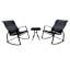 Crosby St. Sling Rocker Patio Chat Set, Black
