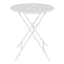 Providence Metal Patio Folding Table, White