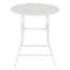 Providence Metal Patio Folding Table, White