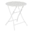 Providence Metal Patio Folding Table, White