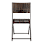 Hampton Wicker Patio Folding Chair, Brown