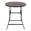 Hampton Metal Patio Folding Table, Brown