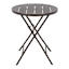 Hampton Metal Patio Folding Table, Brown