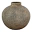 Brown Ceramic Vase, 10"