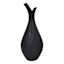 Black Long Neck Ceramic Bottle Vase, 10"