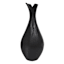 Black Long Neck Ceramic Bottle Vase, 10"