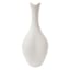 White Long Neck Ceramic Bottle Vase, 10"