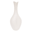 White Long Neck Ceramic Bottle Vase, 10"