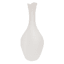 White Long Neck Ceramic Bottle Vase, 10"