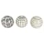 3-Piece Black & White Patterned Ceramic Orbs, 3.5"