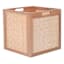 Natural Pinewood & Bamboo Modular Storage Cube, 13"