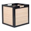Black Pinewood & Bamboo Modular Storage Storage Cube, 13"
