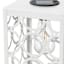 Providence Metal White Outdoor Solar Lantern, 20"