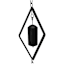 Black Metal Bells Rain Chain, 51"