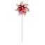 Sunny Club Red Flower Whirligig, 19"