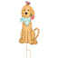 Metal Yellow Dog Yard Stake, 28"