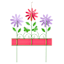Metal Welcome Spinner Flower Yard Stake, 28"