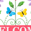 Metal Welcome Spinner Flower Yard Stake, 28"
