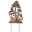 Honeybloom Metal Mushroom Silhouette Yard Stake, 24"