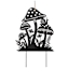 Honeybloom Metal Mushroom Silhouette Yard Stake, 24"