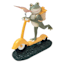 Honeybloom Frog On Scooter Outdoor Garden Statue, 8"