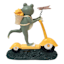Honeybloom Frog On Scooter Outdoor Garden Statue, 8"