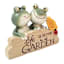 Honeybloom Life Is Better In The Garden Frog Outdoor Garden Decor, 9"