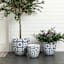 Blue Valencia Outdoor Planter, Small