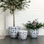 Blue Valencia Outdoor Planter, Large