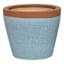 Honeybloom Indoor Blue Luka Texture Ceramic Planter, Medium