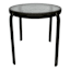 Wavy Glass Patio Side Table, Brown
