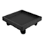 Black Square Plastic Plant Saucer, 16"