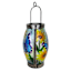 Glass Outdoor Solar Lantern with Butterfly, 10"