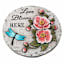 Dragonfly Flower Outdoor Stepping Stone, 10"