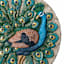 Peacock Outdoor Stepping Stone, 10"