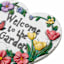 Flower Heart Outdoor Stepping Stone, 10"